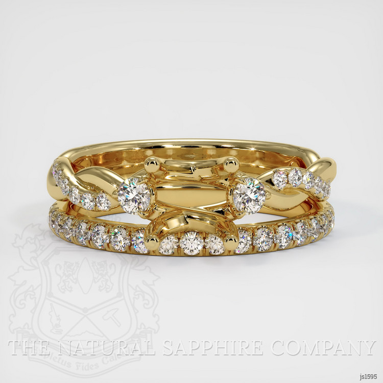 14K Yellow Gold Pave Ring Setting