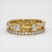 18K Yellow Gold Pave Ring Setting Image
