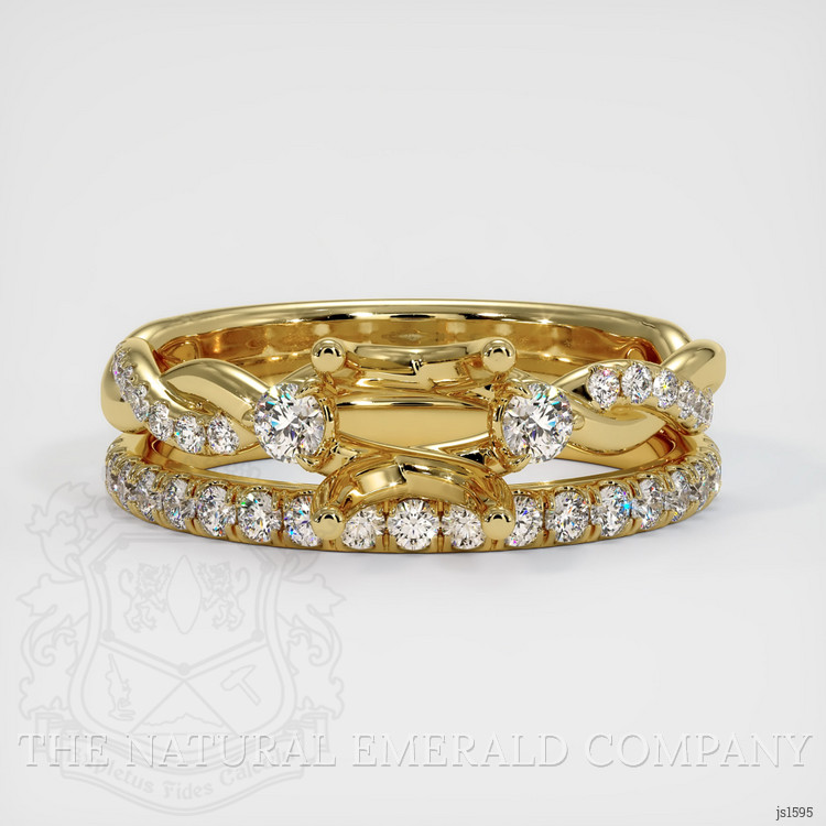 18K Yellow Gold Pave Ring Setting