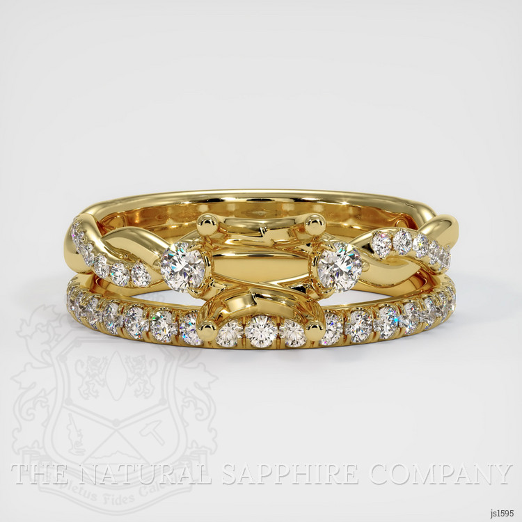18K Yellow Gold Pave Ring Setting