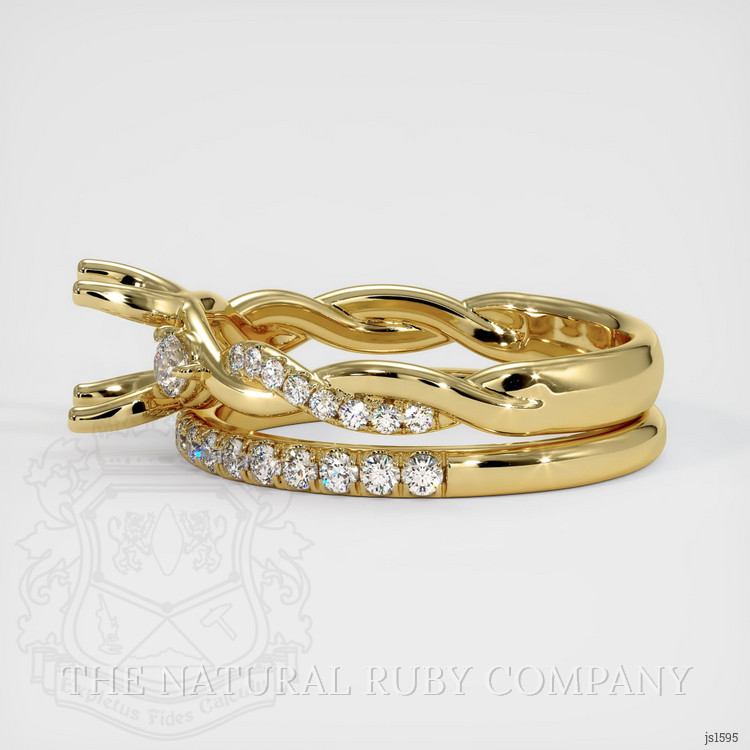 18K Yellow Gold Pave Ring Setting