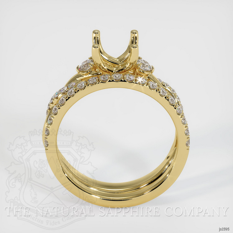 18K Yellow Gold Pave Ring Setting