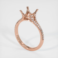 14K Rose Gold Pave Ring Setting Video