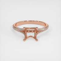 14K Rose Gold Pave Ring Setting Image