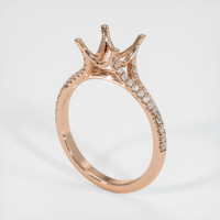 18K Rose Gold Pave Ring Setting Video
