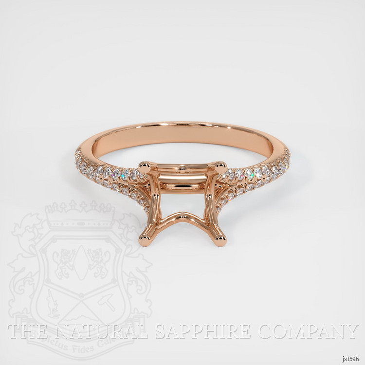 18K Rose Gold Pave Ring Setting