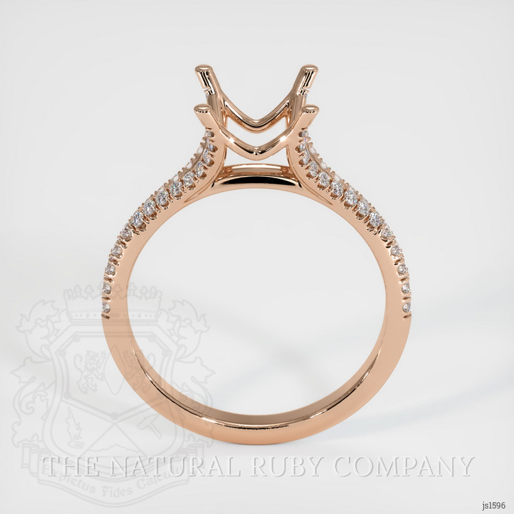 18K Rose Gold Pave Ring Setting