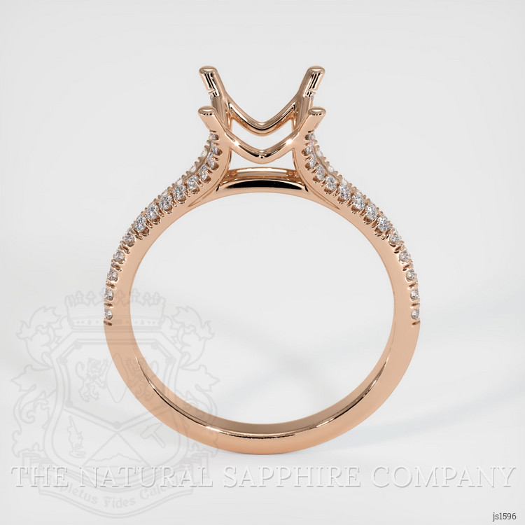 18K Rose Gold Pave Ring Setting