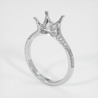 14K White Gold Pave Ring Setting Video