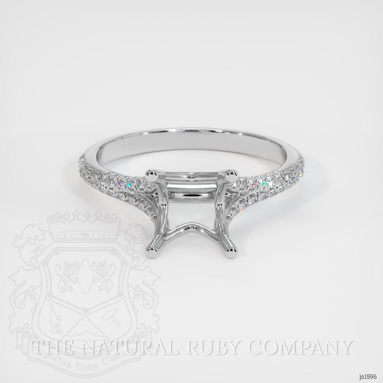 14K White Gold Pave Ring Setting
