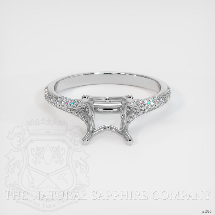 18K White Gold Pave Ring Setting