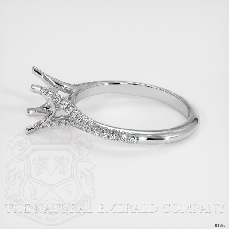 18K White Gold Pave Ring Setting