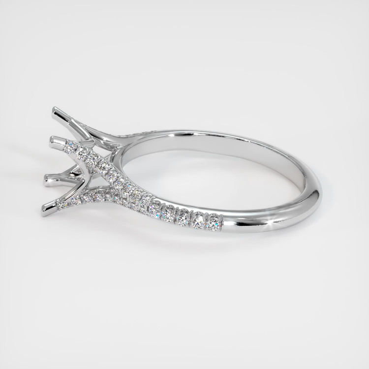 18K White Gold Pave Ring Setting