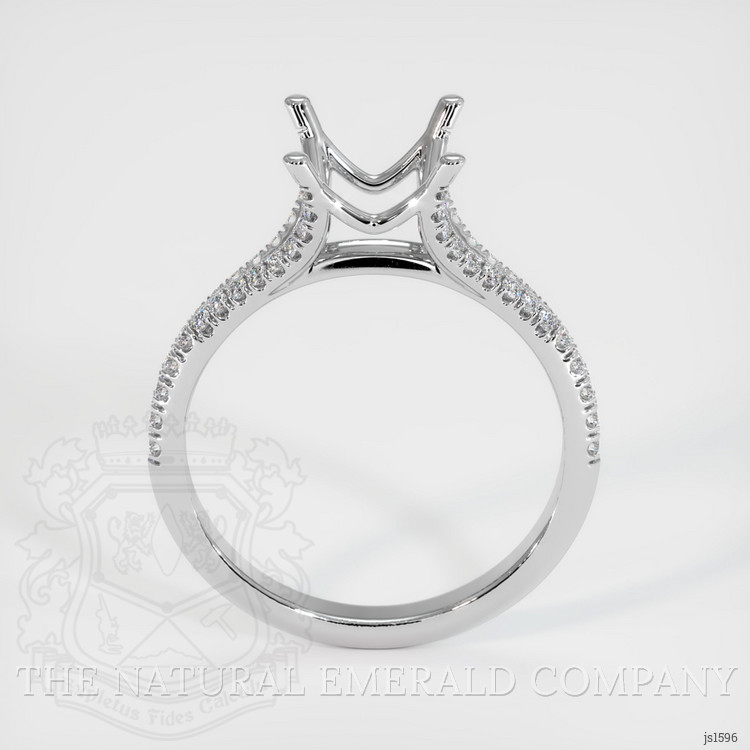 18K White Gold Pave Ring Setting