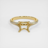 14K Yellow Gold Pave Ring Setting Image