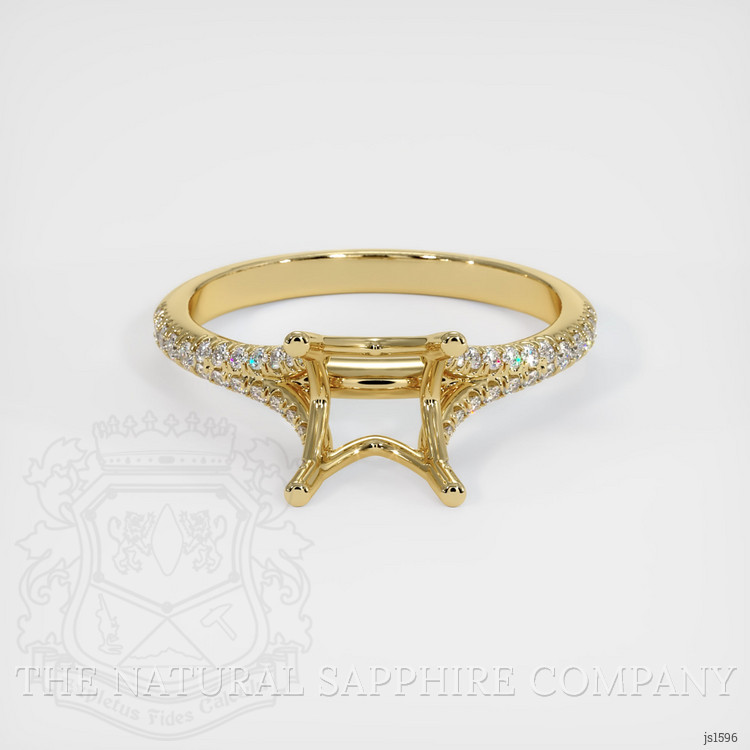 14K Yellow Gold Pave Ring Setting