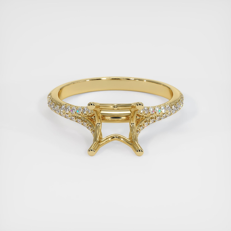 14K Yellow Gold Pave Ring Setting