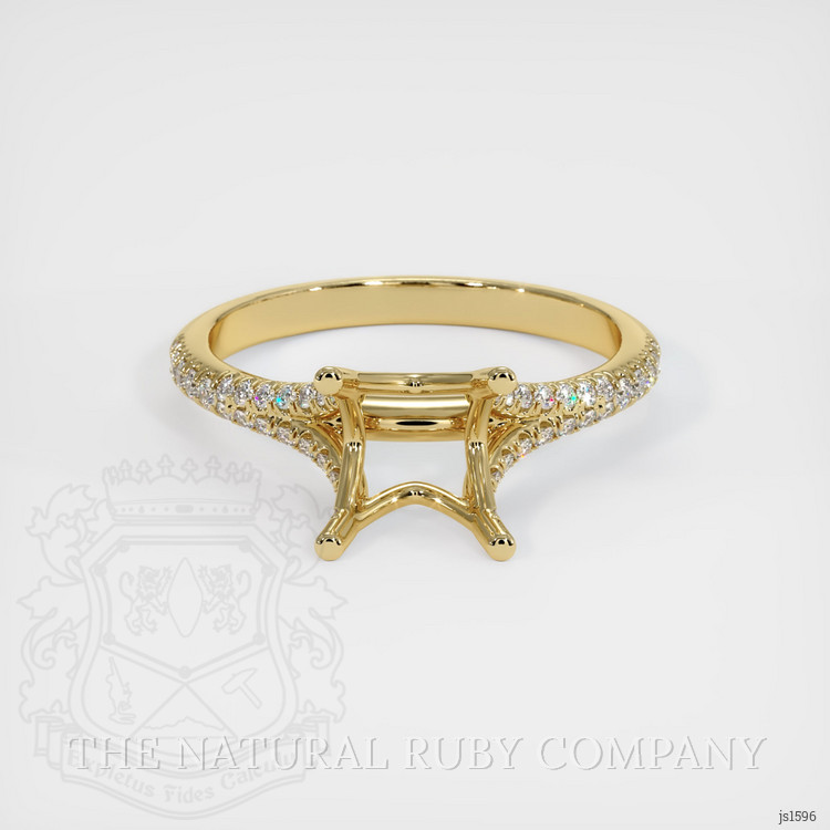 14K Yellow Gold Pave Ring Setting