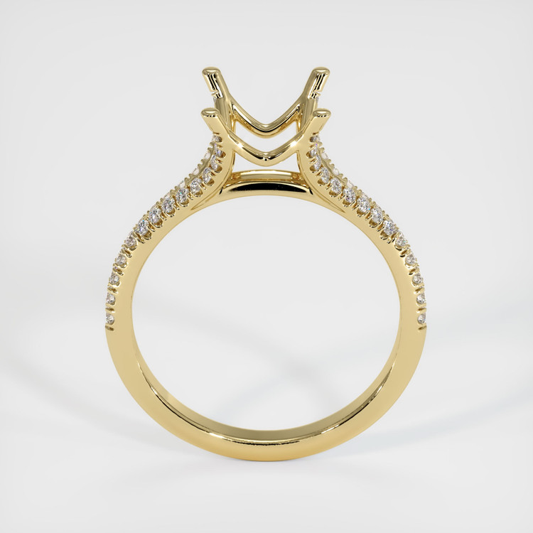 14K Yellow Gold Pave Ring Setting