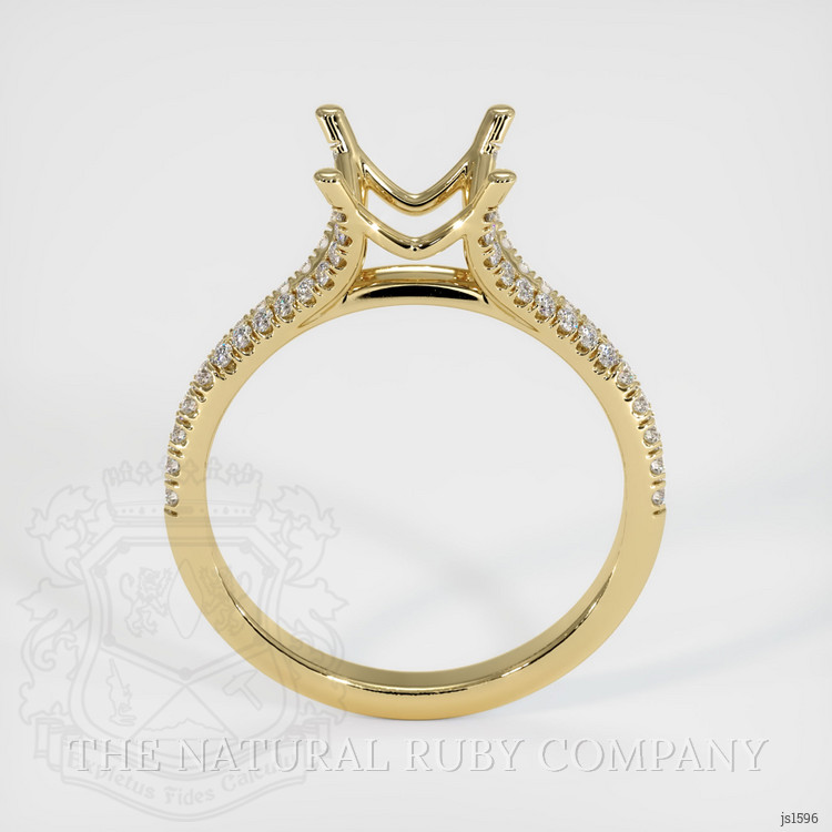 14K Yellow Gold Pave Ring Setting