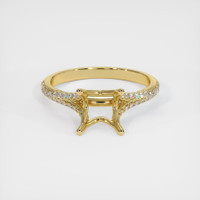 18K Yellow Gold Pave Ring Setting Image