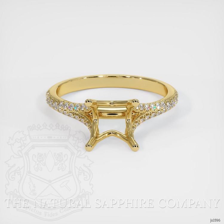 18K Yellow Gold Pave Ring Setting