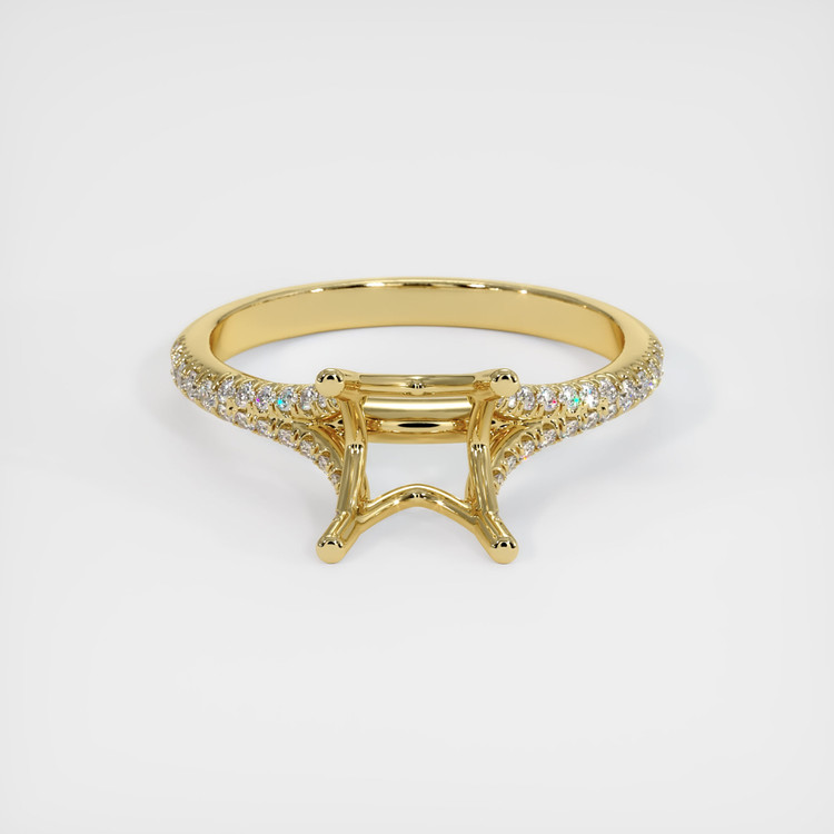 18K Yellow Gold Pave Ring Setting