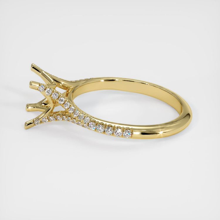 18K Yellow Gold Pave Ring Setting