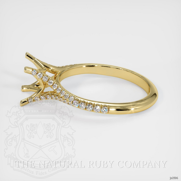 18K Yellow Gold Pave Ring Setting