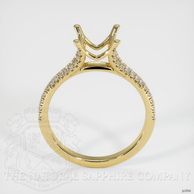 18K Yellow Gold Pave Ring Setting