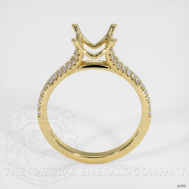 18K Yellow Gold Pave Ring Setting