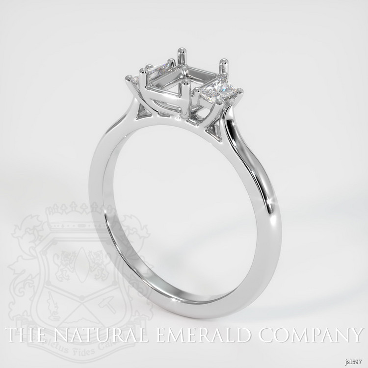 Platinum 950 Three Stone Ring Setting