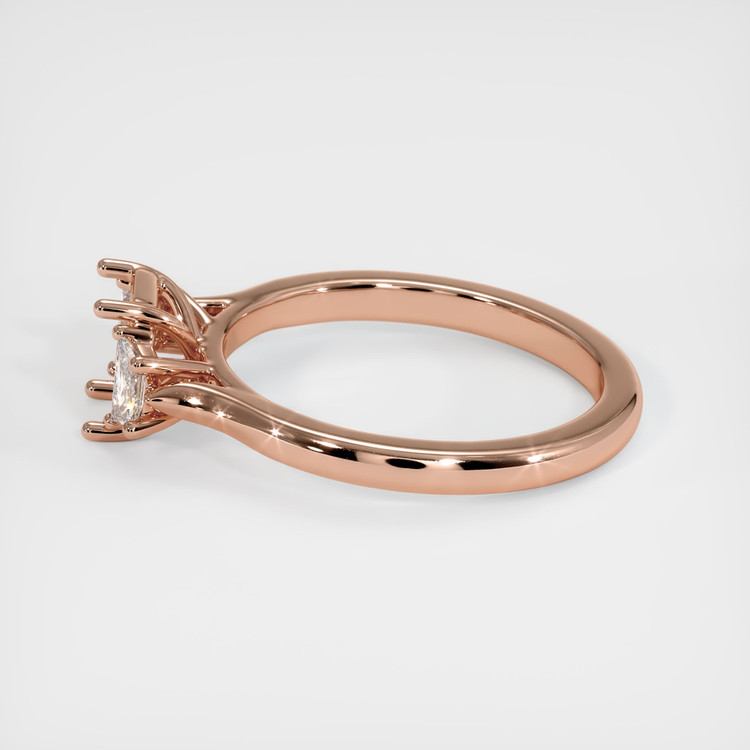 14K Rose Gold Three Stone Ring Setting