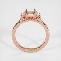 14K Rose Gold Three Stone Ring Setting Image