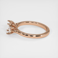 18K Rose Gold Three Stone Ring Setting Image