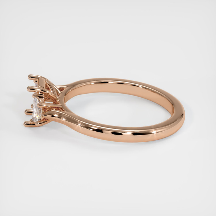 18K Rose Gold Three Stone Ring Setting