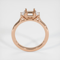 18K Rose Gold Three Stone Ring Setting Image