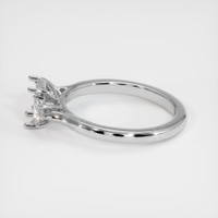 10K White Gold Three Stone Ring Setting Image