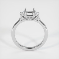 10K White Gold Three Stone Ring Setting Image