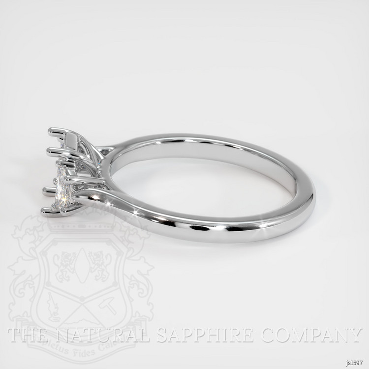 14K White Gold Three Stone Ring Setting