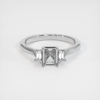 18K White Gold Three Stone Ring Setting Image