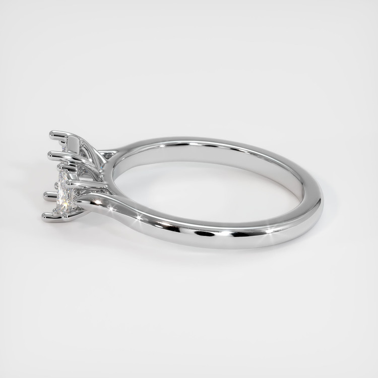 18K White Gold Three Stone Ring Setting