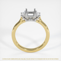 18K White & Yellow Three Stone Ring Setting Image