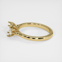 10K Yellow Gold Three Stone Ring Setting Image