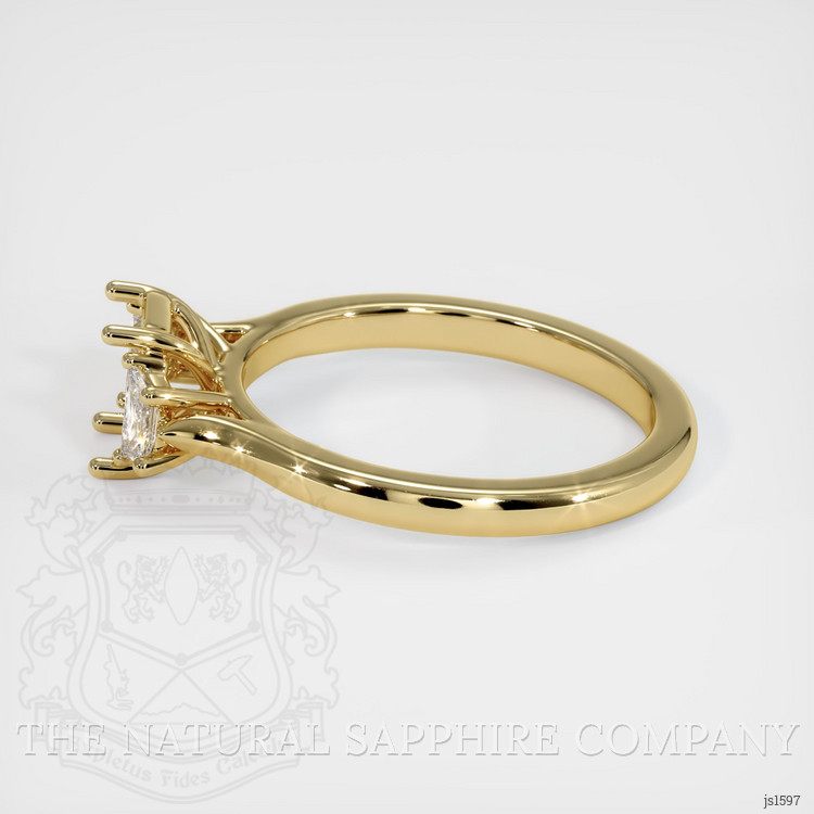 14K Yellow Gold Three Stone Ring Setting