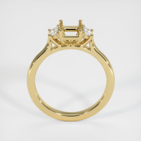 14K Yellow Gold Three Stone Ring Setting Image