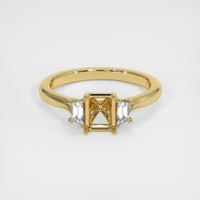 18K Yellow Gold Three Stone Ring Setting Image
