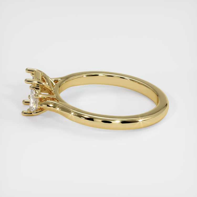 18K Yellow Gold Three Stone Ring Setting