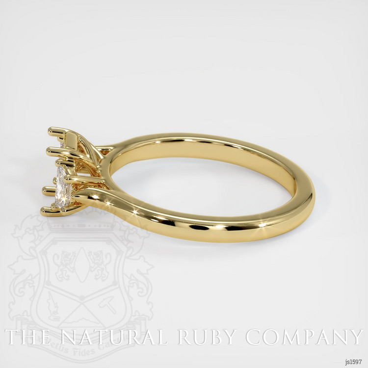 18K Yellow Gold Three Stone Ring Setting