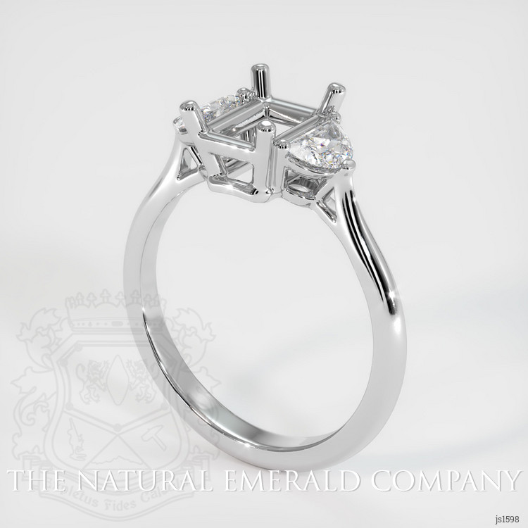 Platinum 950 Three Stone Ring Setting